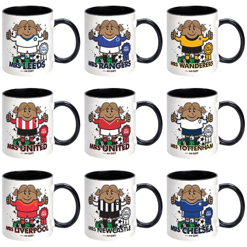 Mrs football mug gift boxed - football,