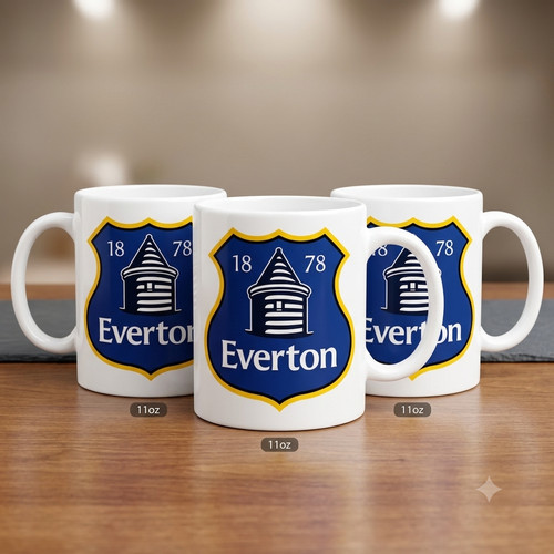 Everton 11oz mug personalised - mug,